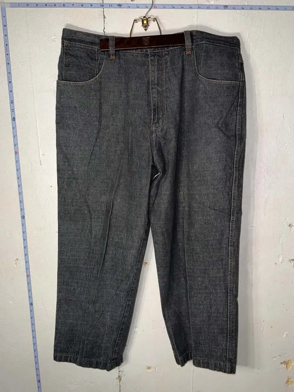 Platinum FUBU Fat Albert Vintage Baggy Black Denim Jeans Size W42